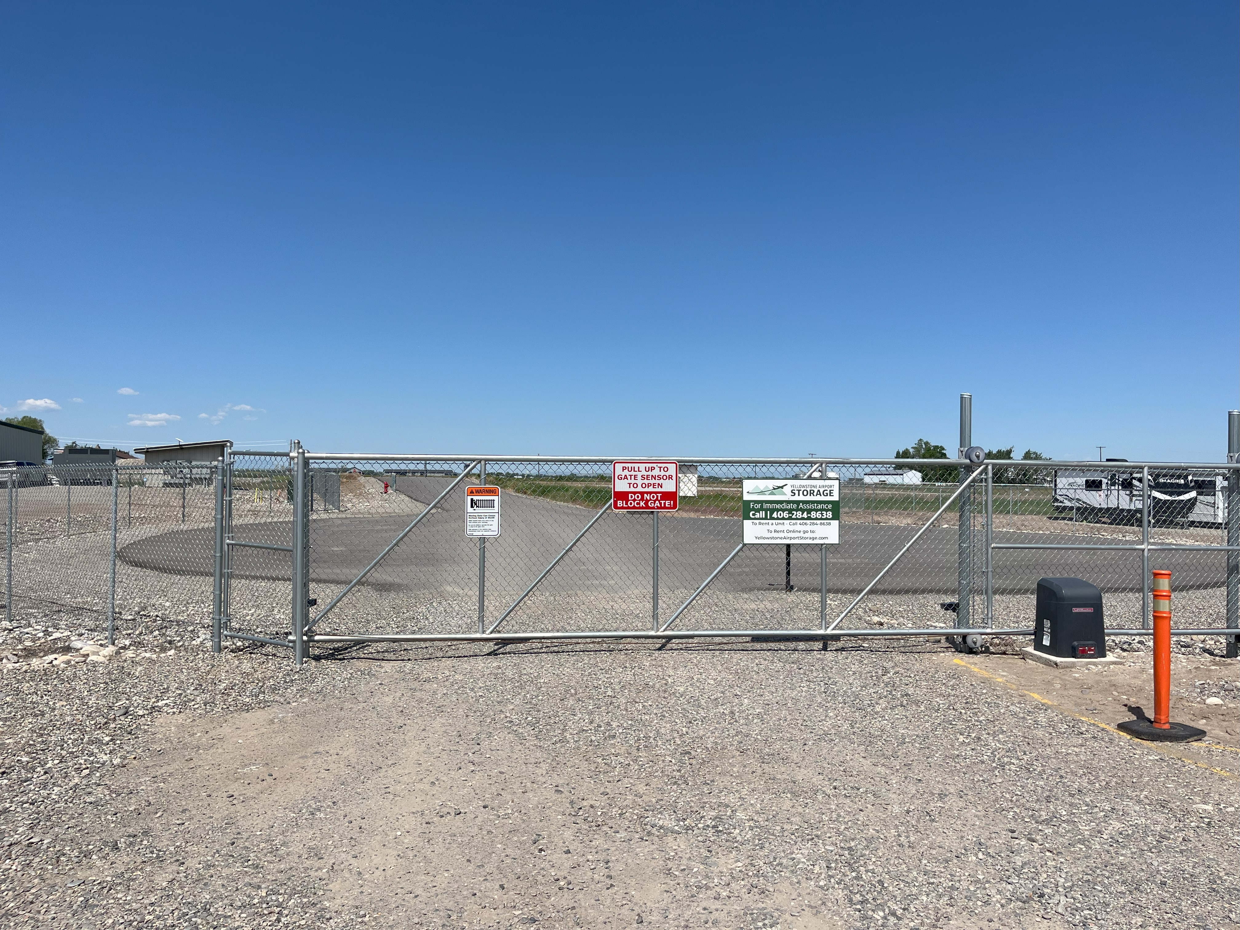 yellowstone airport storage exit gate